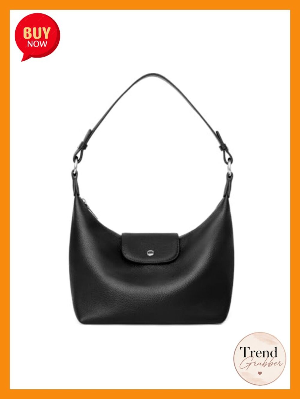 Genuine Leather Hobo Shoulder Crossbody Bag with Detachable Straps